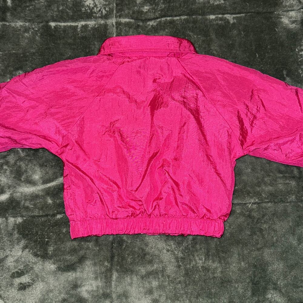 Vintage Kids Warmer Windbreaker Jacket Kids 12M Hot Pink Colorblock 70s 80s 90s - Picture 3 of 9